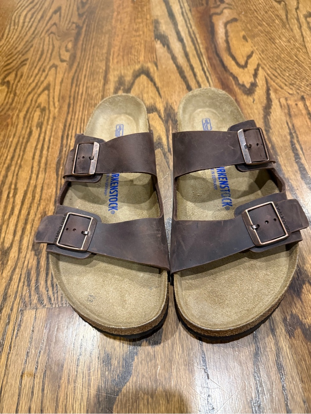 Birkenstock Men’s Arizona Soft Two-Strap Slide Sandals 12/12.5 - only worn once - Picture 2 of 9